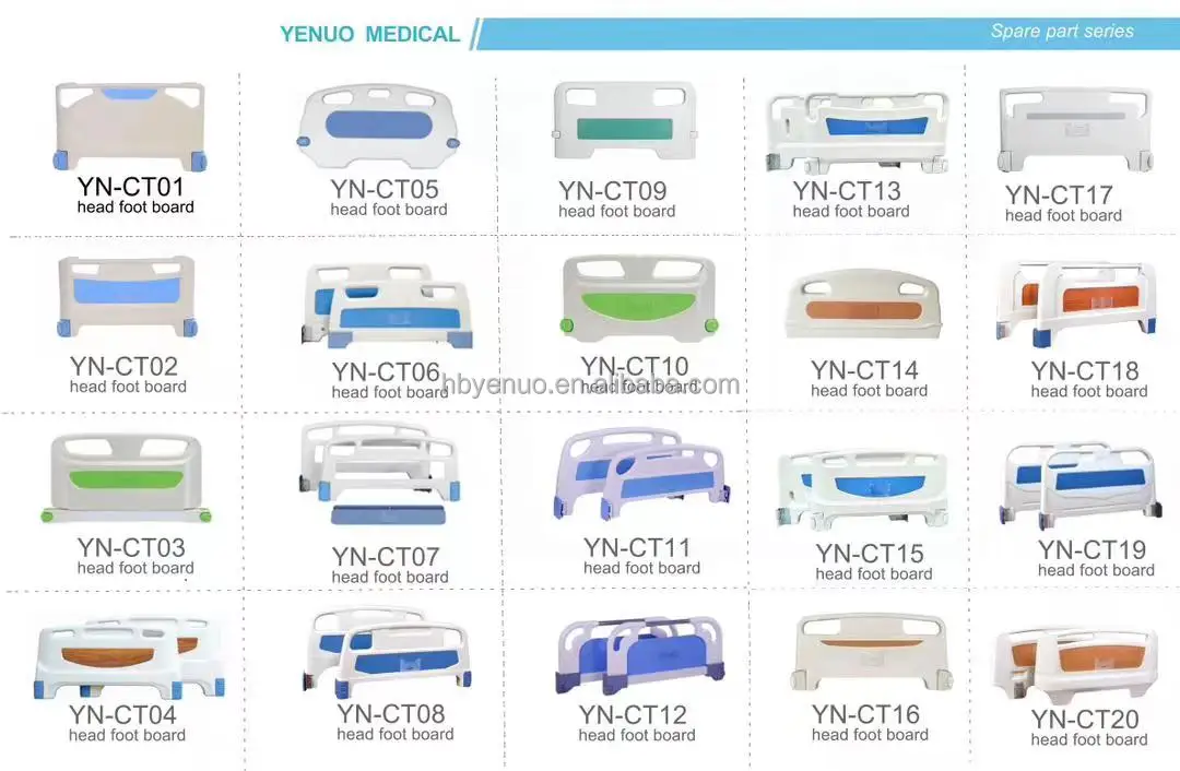 Eco-abs hospital bed adjustable medical bed spare parts plastic headboard and footboard
