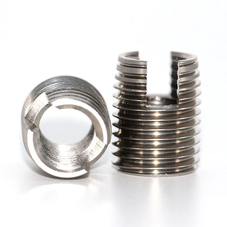 Stainless Steel M2 M3 M4 M5 M6 M8 Self Tapping Slotted Thread Sleeve Screw Threaded Insert