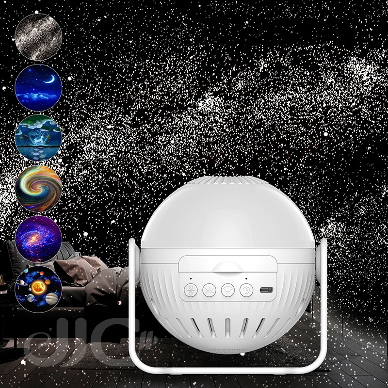 LED Star Projector Night Light 6 in 1 Planetarium Projectionr  Starry Sky Projector Lamp USB Rotating Night Lights