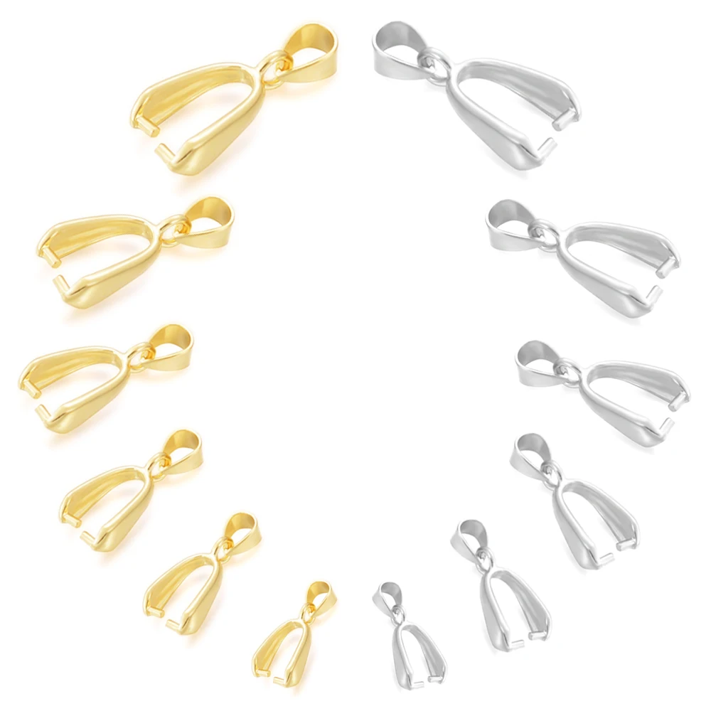 Wholesale Brass Pinch Bails DIY jewelry findings pendant pinch bails for jewelry making