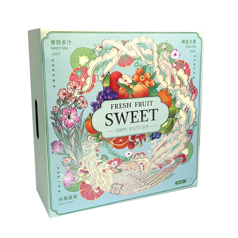 Wholesale Hot Sale High-End Fruit Box Packaging With Handle Bag