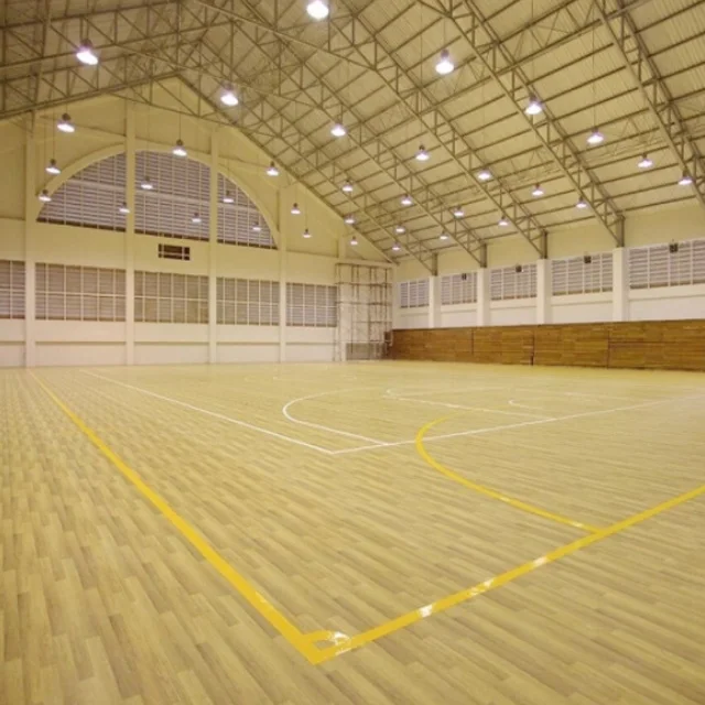 Factory cheap outdoor indoor sport pvc wood parquet used basketball court floors roll mats for sale