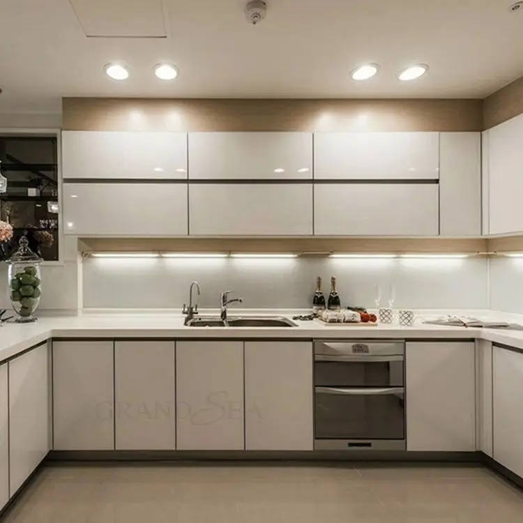 High gloss modern design furniture cabinet small fit kitchen cabinet set made in china