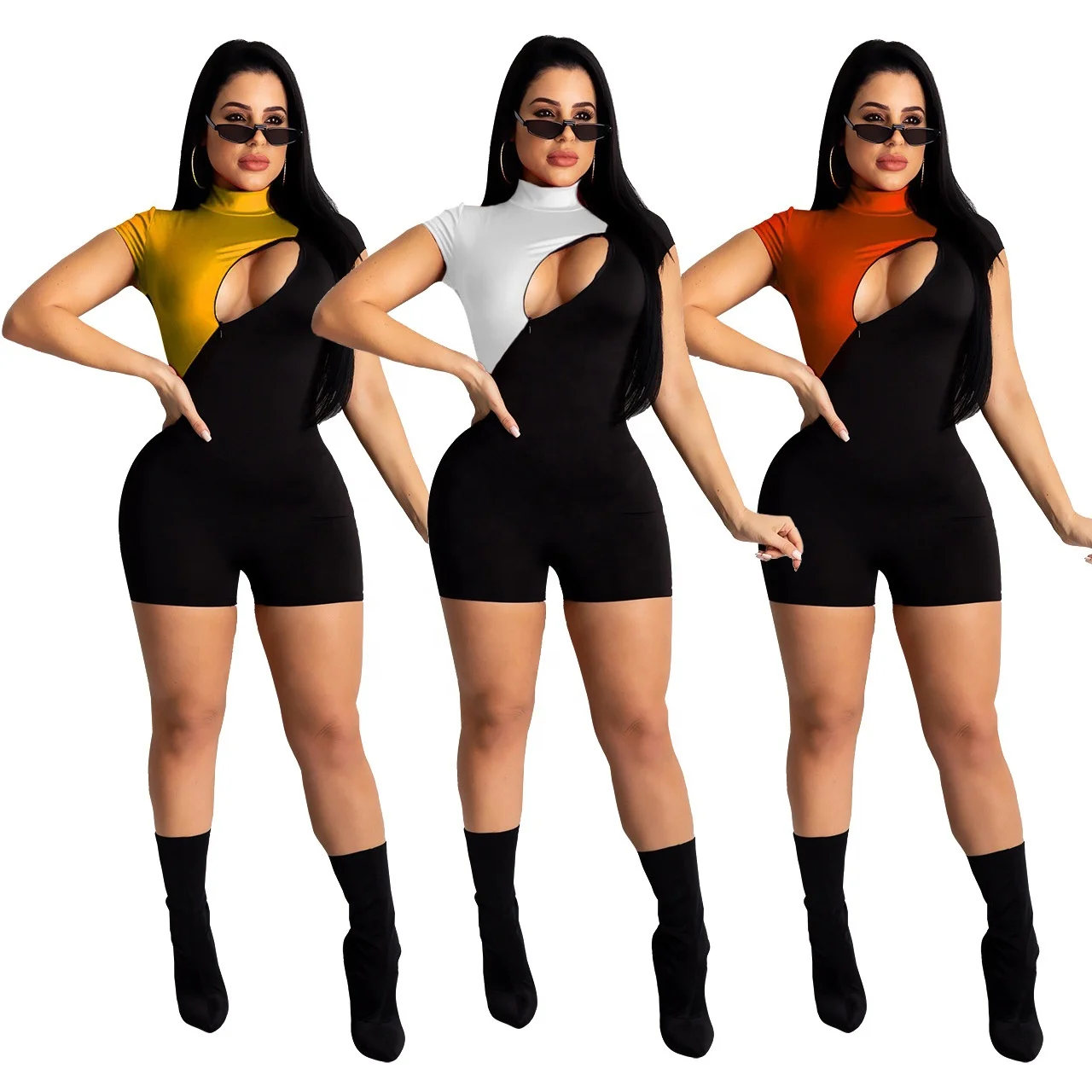 XLL Amazon Ebay Sexy Short Rompers Women Clothing 2021 Summer Sets One Piece Jumpsuits