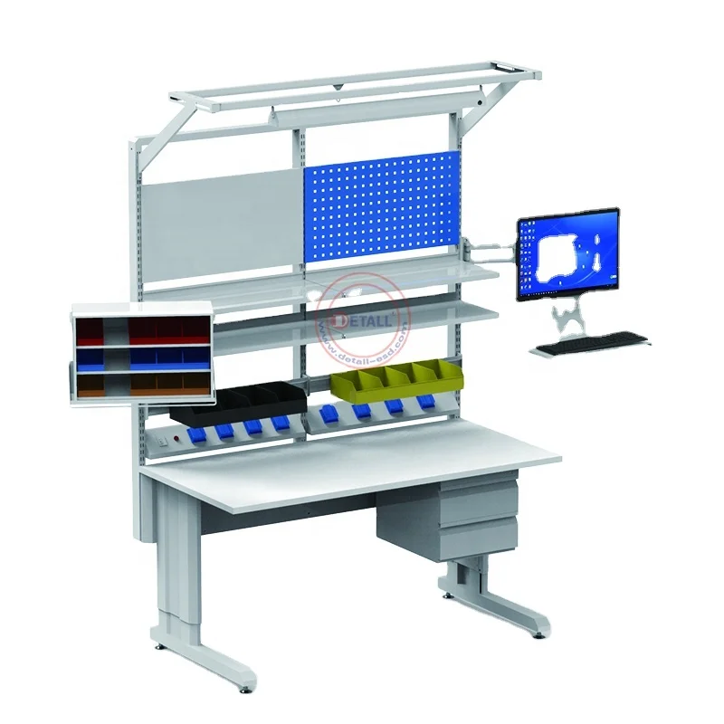 mobile dental lab work bench equipment Anti static adjustable electrical laboratory workbench