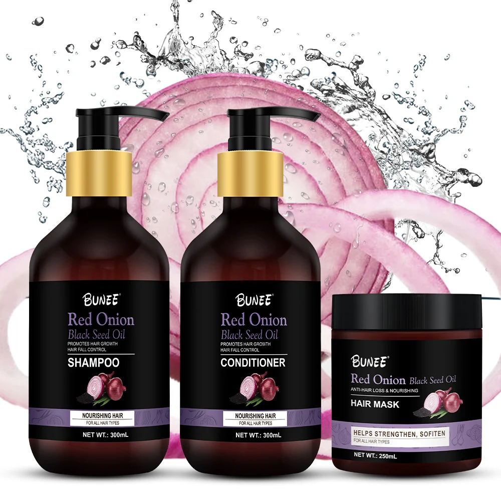 Anti Hair Loss Biotin Red Onion Shampoo and Conditioner with DHT Blockers For Hair Growth