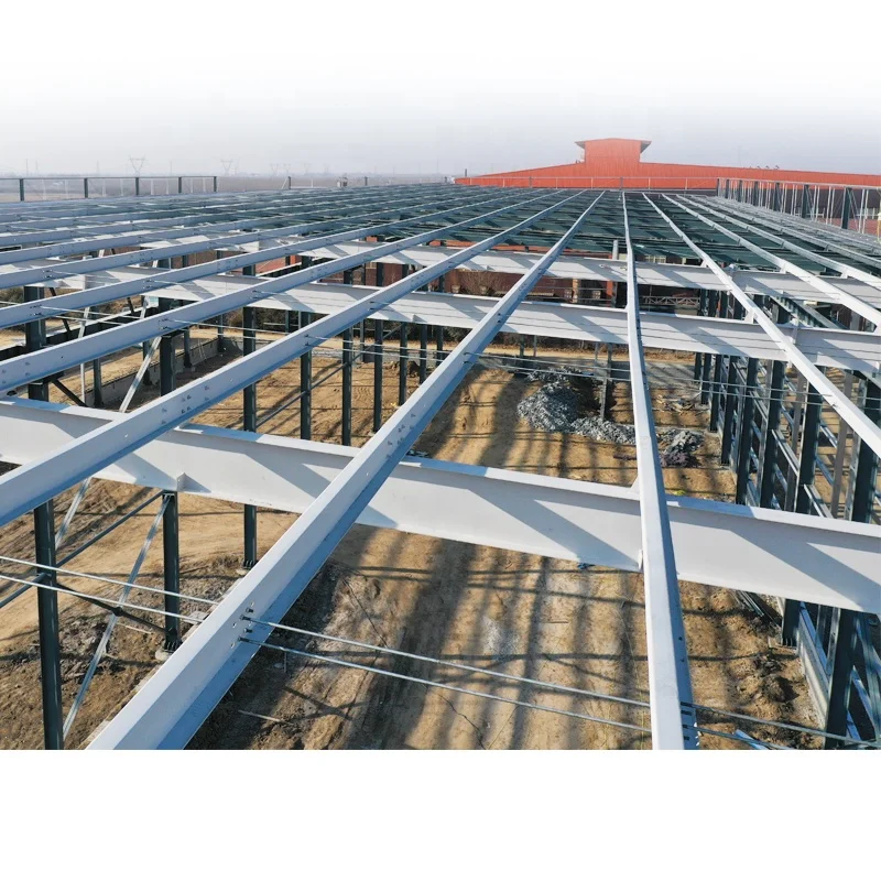 light metal building construction gable frame prefabricated industrial steel structure warehouse