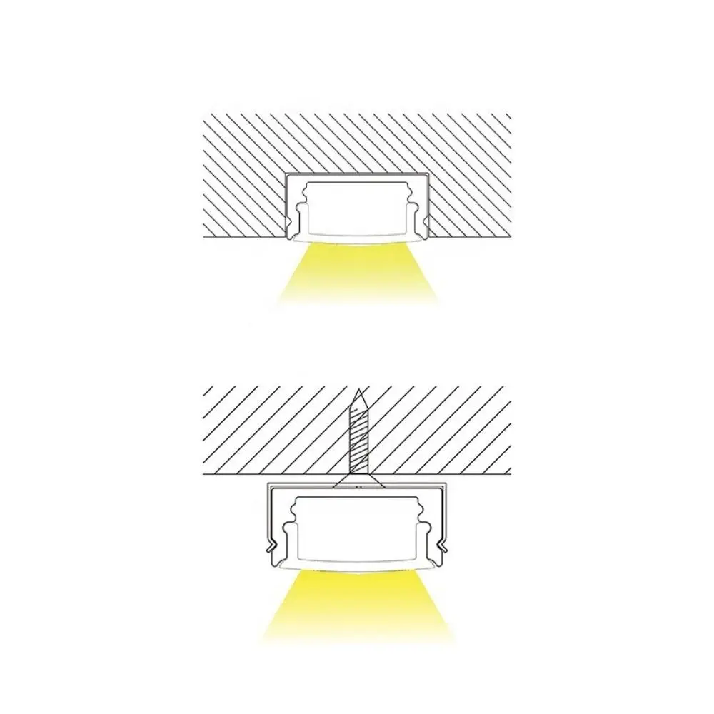 TW1708B Factory Price Connectable Slim Led Linear Light Aluminum Profile Customized Silver Black Led Channel For Led Strip Light