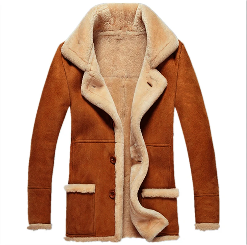 2022 autumn and winter winter warm jacket faux fur thickened coat plus fleece jacket men