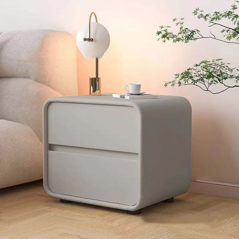Creative and simple bedside cabinet, installation free, luxurious and simple, modern solid wood small bedroom bedside table