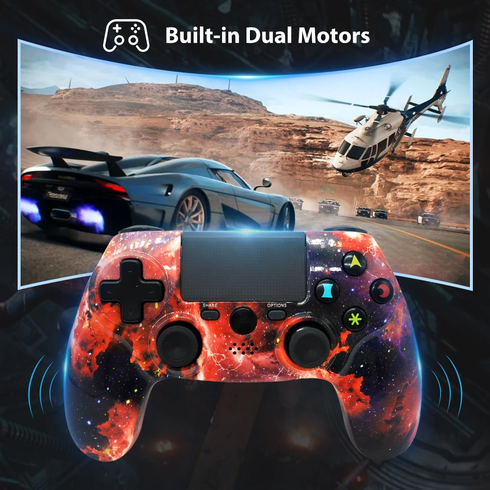 ISHAKO Wireless Gamepad Game Controller PS4 Joystick Wholesale Price Remote Control 6 Axis Phone Gamepad for Ps4 ABS Plastic She