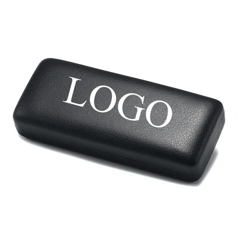 Wholesale optical glasses luxury sunglasses case custom logo eyeglasses packaging pu leather boxes square metal hard cases