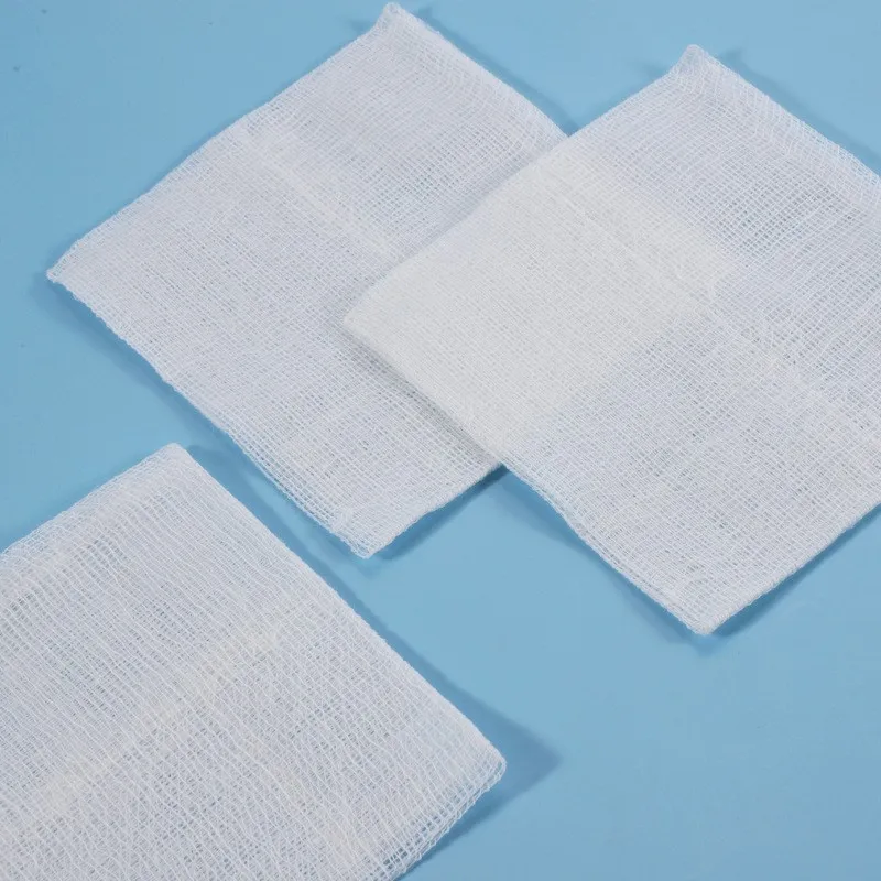 sterile absorbent 10*10 gauze pad with contrast thread production line