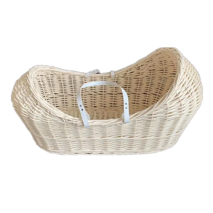 Wicker pod moses basket for kids Handmade Eco-baby sleeping bed