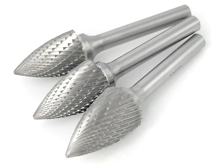 Customized G1625 nonferrous cut cbn carbide burr for aluminum