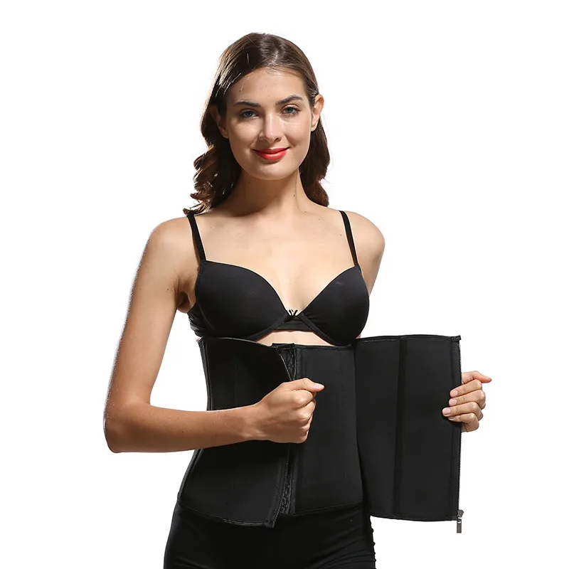  waist trainer with zipper Weight lifting slimming massage belt Traction retaining back support