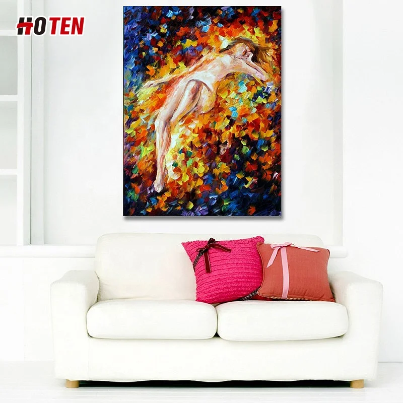 beautiful dancing of sexy young girl nude woman back pictures   Hand painted oil painting modern Bedroom canvas