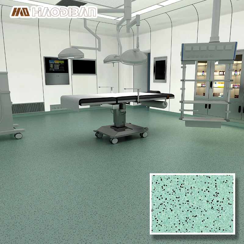 Food Grade Commercial Antistatic Homogeneous Vinyl Flooring For Hospital Operating Room Electronic Factory