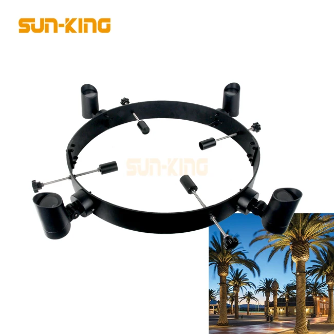 garden RGB 3000K Coconut Hug Tree Lamps palm Decor Tree Spotlight 10W 20W 30W Landscape Lighting Round Ring Projector Light