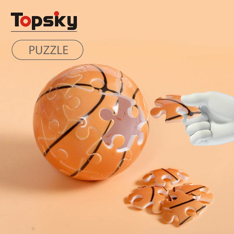 Newest Creative 3D Globe Puzzles DIY Educational Toys Unisex Key Chains Pendant Toys Plastic Stereosphere Puzzle for Kids
