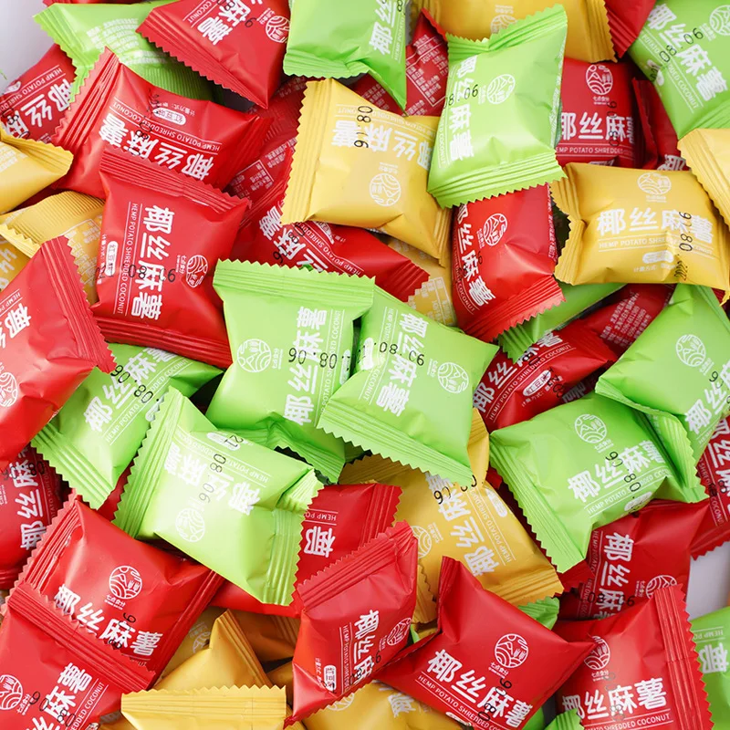 Chinese traditional desserts box pastry mixes Shredded Coconut Mochi Gnocchi with fruity flavor 30 bags