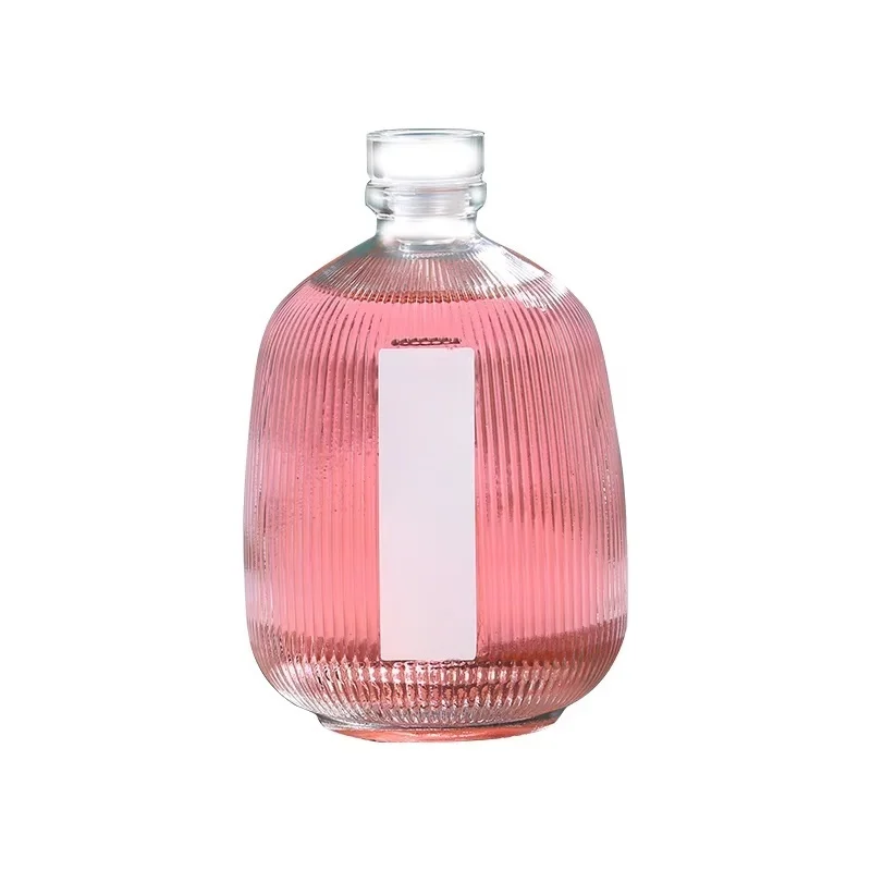 Прозрачная стеклянная бутылка для напитков 375 мл