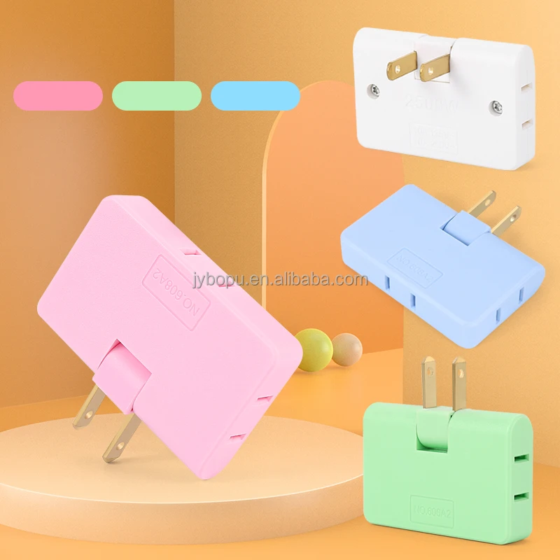 New Wall Adapter Swivel Head Charger 3 in 1 Outlet Swivel Mini Wall Power Outlet Extender Plug