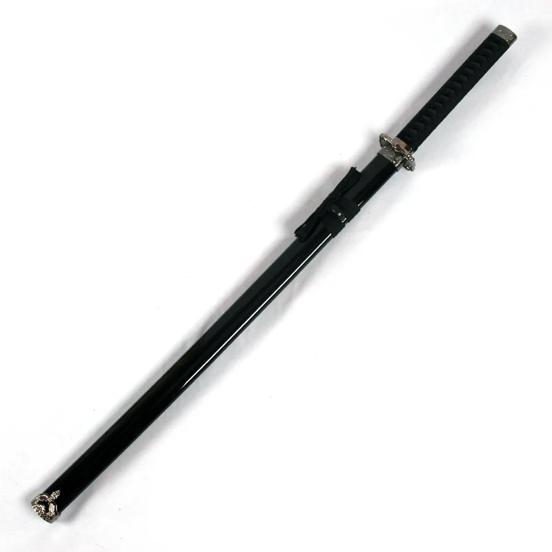 Newly designed 104cm Cosplay Flower Orchid Knife Black blade straight collection gift wooden knife