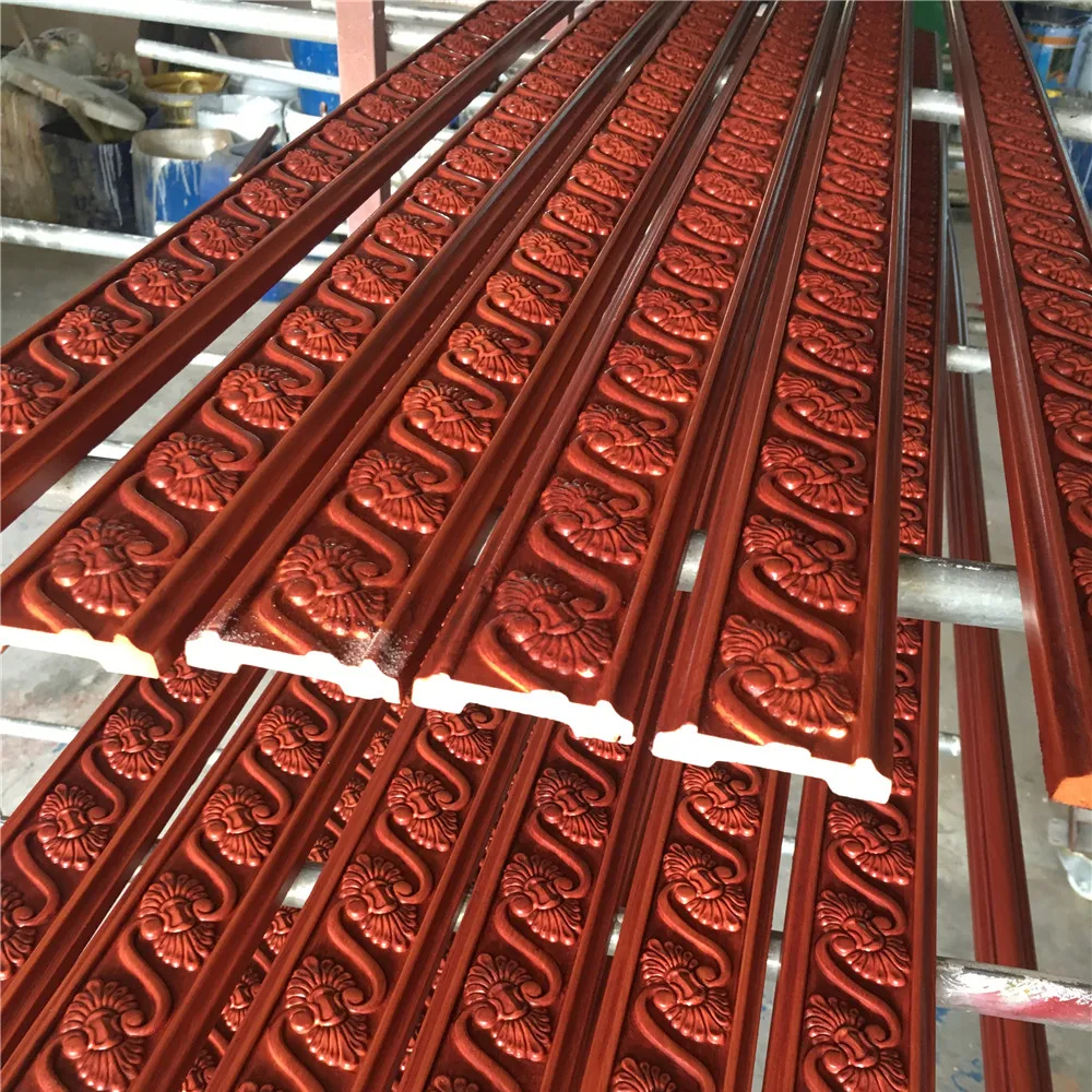 carved white flat PU door casing style for banquet hall