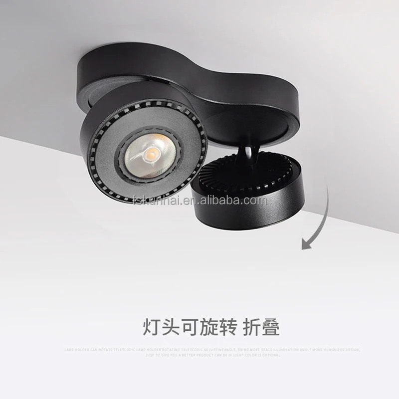 2 head surface mounted spotlight led focus foldable ceiling light Nordic living room background wall spotlight KH-WF-C-3033-2