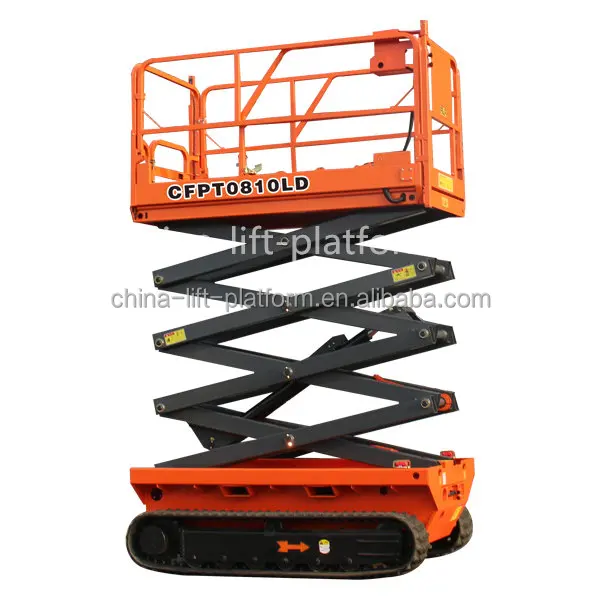  New 6M 8M Crawler Self Propelled Scissor Lift Track Type For