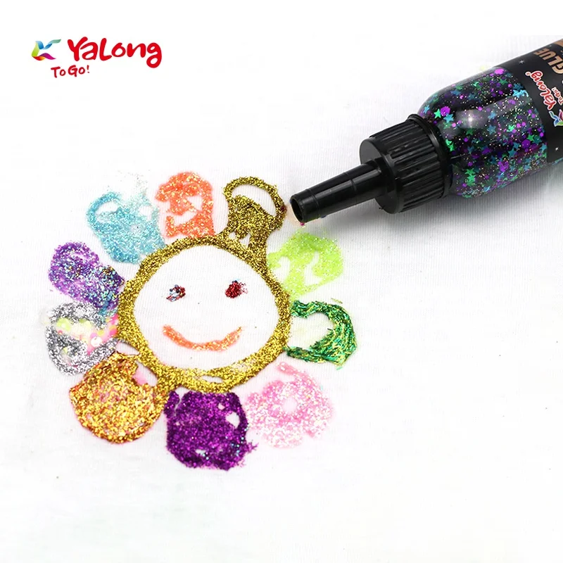 DIY Handwork Gold-dust Glitter Liquid Glue 50/70/100/120 ml 6 Colors Mix Gold