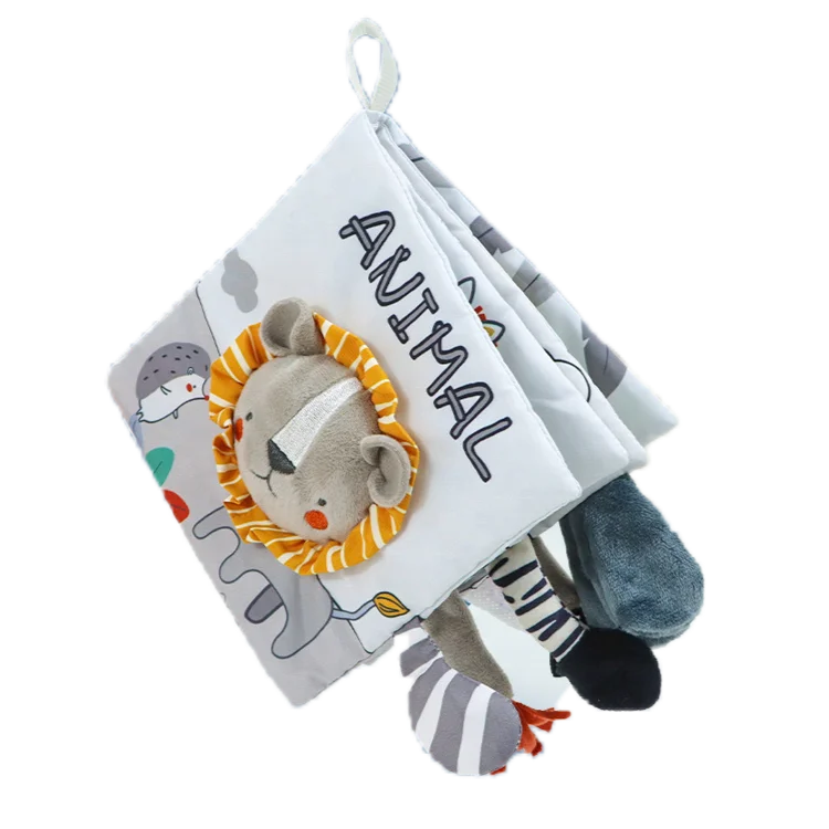 Baby Early Learning Education Toys Plush Soft Cloth Book animals Fabric Books baby born doll