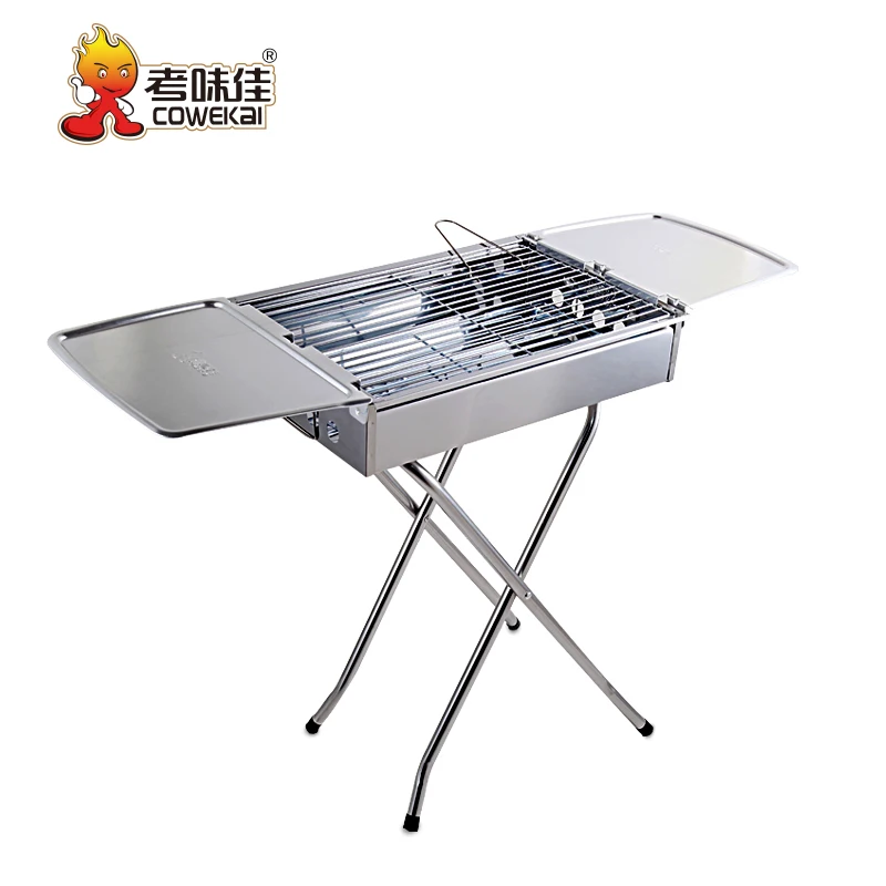 Korean Japanese Outdoor Portable Instant BBQ Stainless Steel Folding Charcoal Barbecue Grills