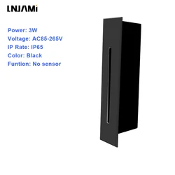 LNJAMI 3W Smart Indoor Wall Lamp IP65 Motion Sensor LED Stair Light For Corridor Interior Wall Corner Recessed Step Footlight
