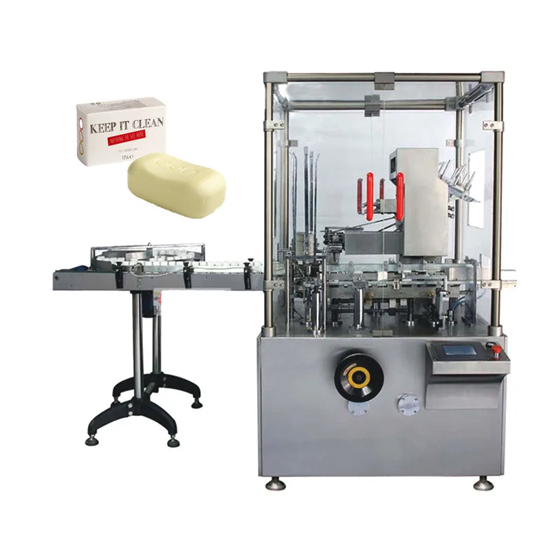 HTZH-80 hotel soap packing machine 15g 20g 30g Laundry toilet handwash soap bar box cartoning packaging machine