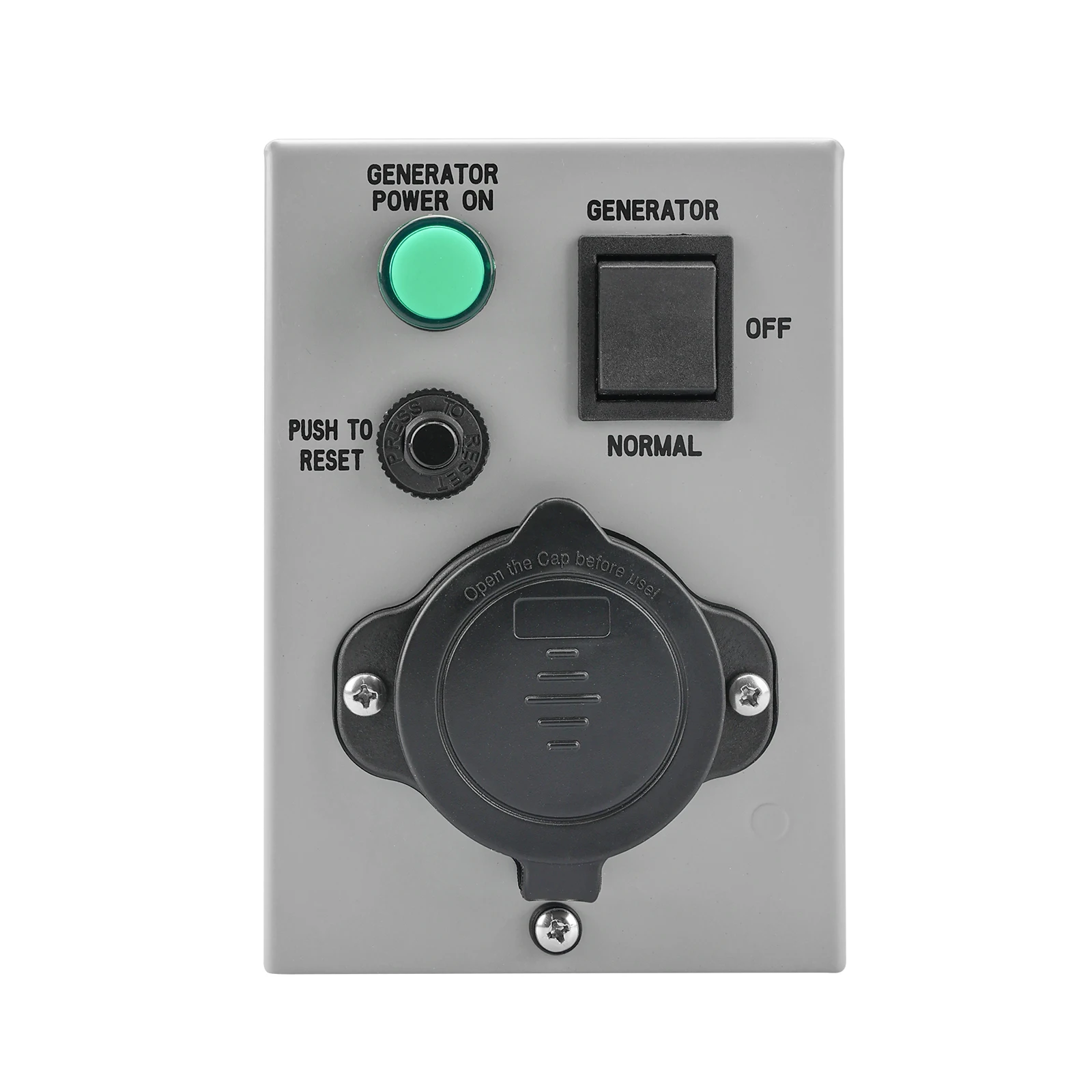 NEMA 5-20P Generator Transfer Switch,20A 125V Manual Transfer Switch with Circuit Breaker,RV Power Inlet Box,ETL Listed