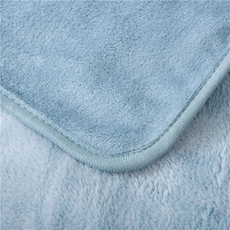 Winter Fleece Throw Blanket Polyester Plain Knitted Plush Mink Flannel Blanket For Bedding