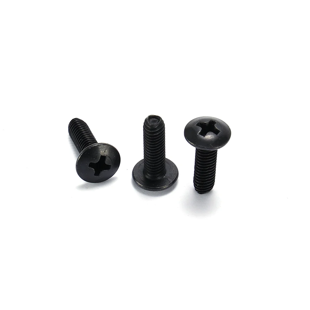 Винт с плоской головкой из углеродистой стали черный Torx M4 14 мм