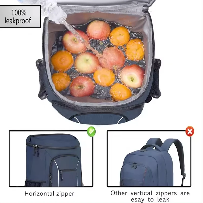 Custom Premium PEVA Golf Wine Beer Large Cooler Bag Outdoor Picnic Beach Camping Hiking Trips Insulated Cooler Backpack