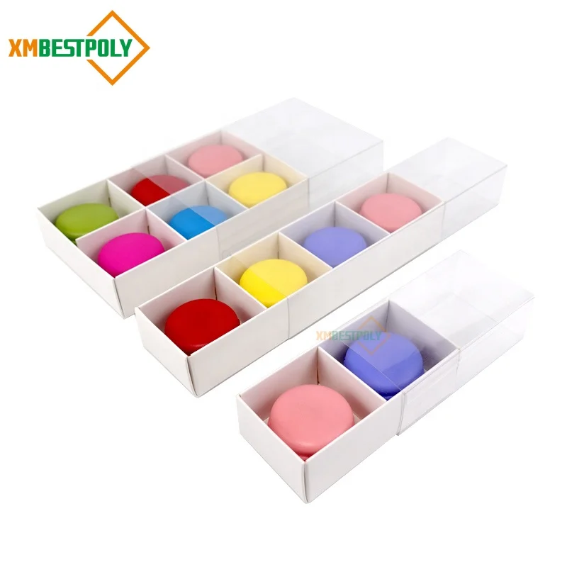 Custom 2 Pack Macaron Cookie Paper Packaging Gift Box With Divider Insert For Dessert Donut Cake Boxes