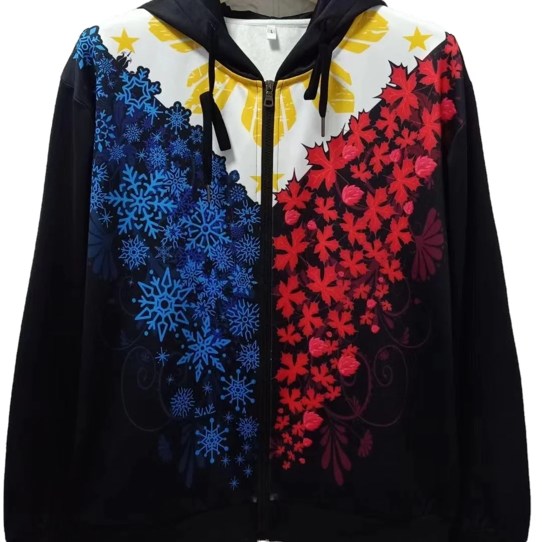 OEM custom top wear design 3d print hoodies men sport wear full zip-up hoodie jackets