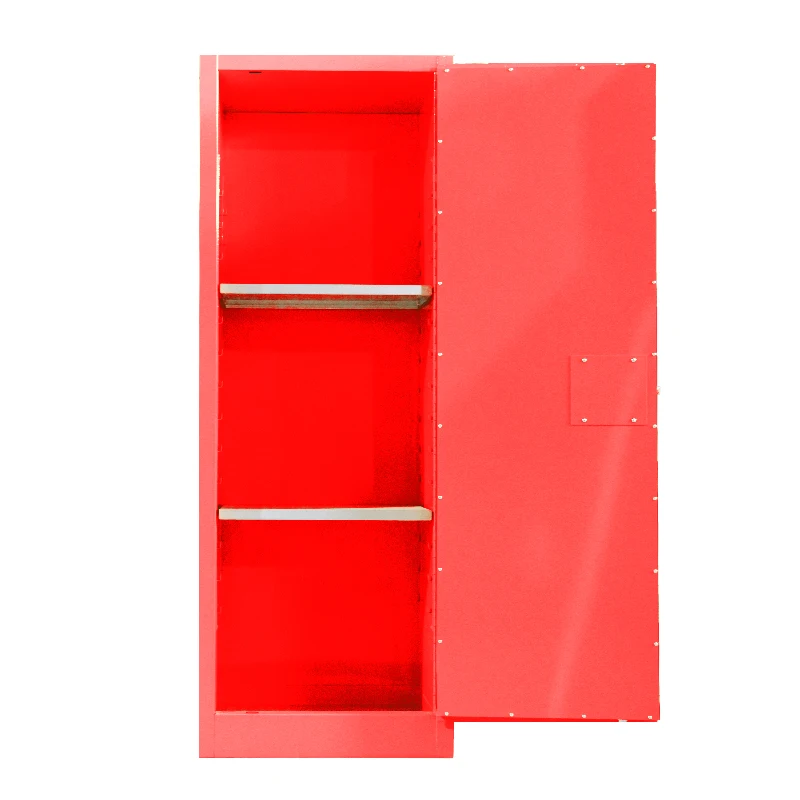 Stekellin 22Gallon One Manual or Self-close Door Two Shelves Fire Safe Red Combustible EN14470 Cabinet