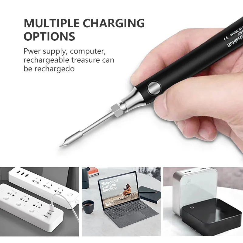 Mini portable Soldering iron USB cordless charging soldering iron pen with lithium battery 8w