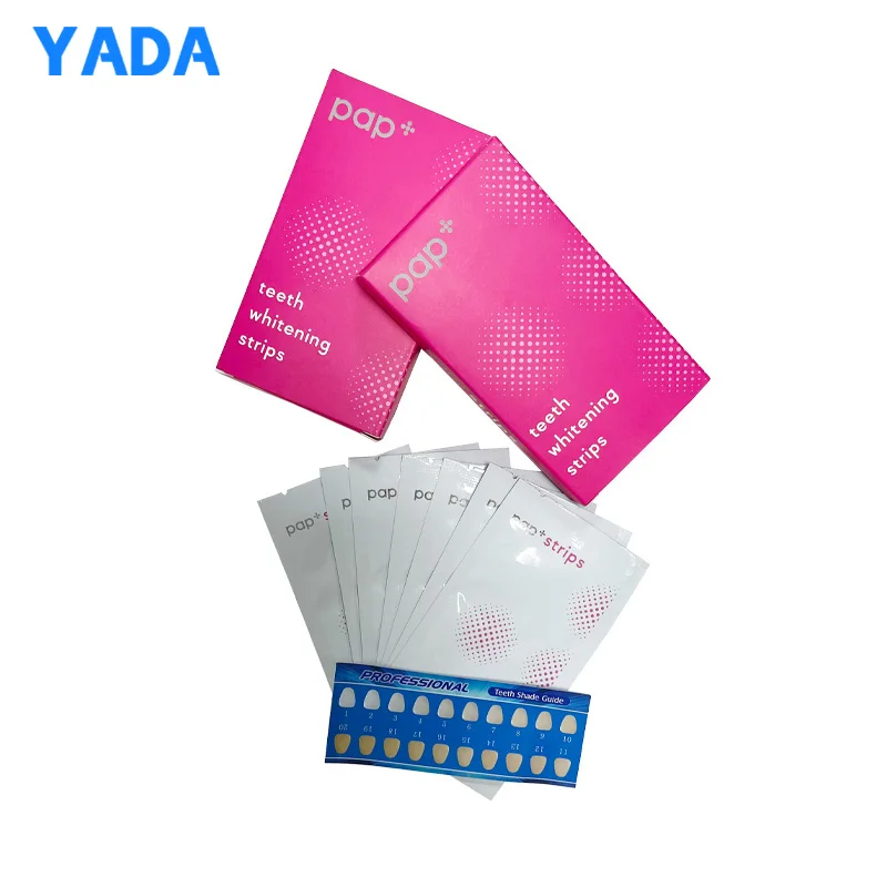 14 Pcs 100% Effective Whitening Activated Customize Logo PAP Teeth Whitening Strips Private Label