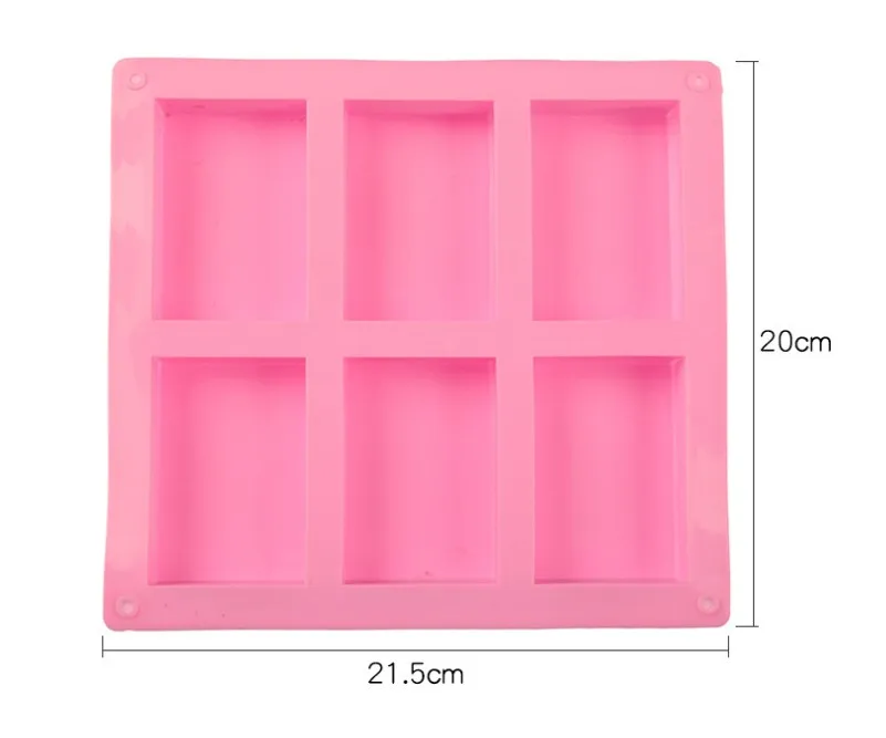 wholesale 6-cavity silicone soap mold for homemade