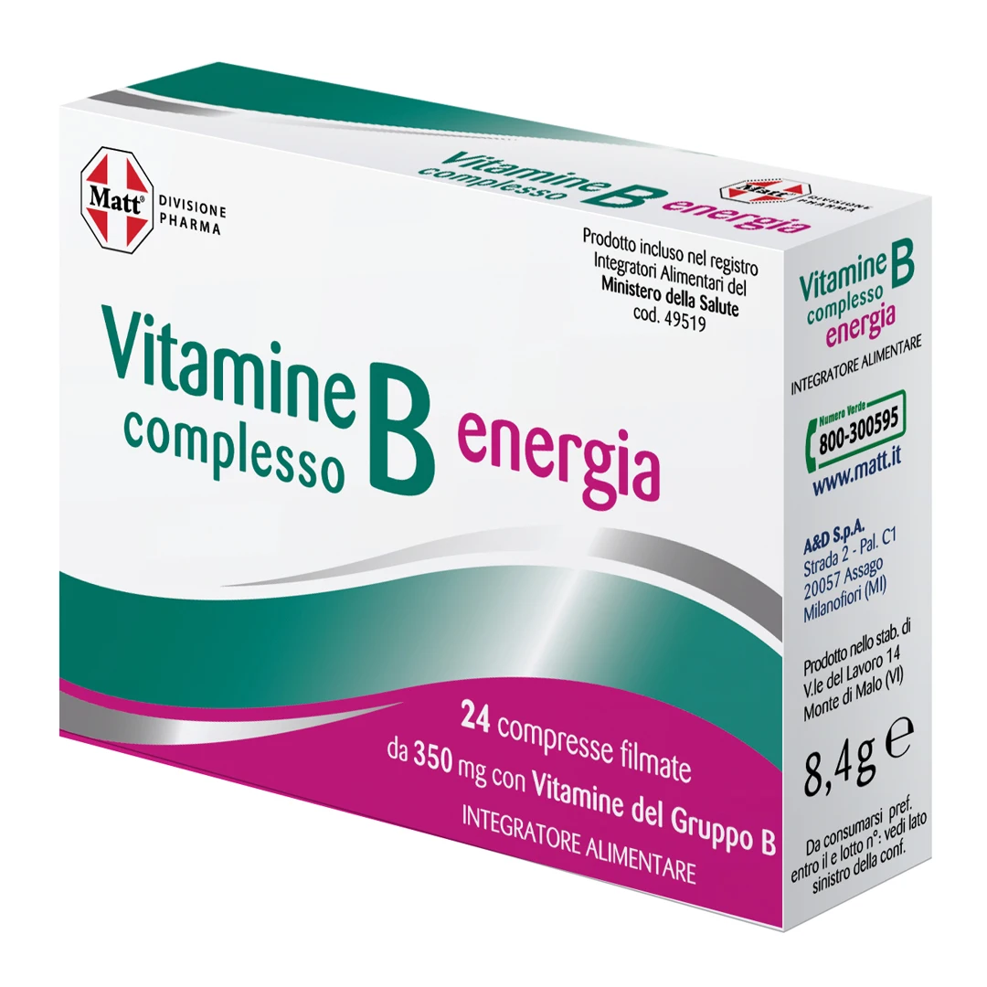 Made In Italy Matt Energy Recovery Healthcare Supplements Complex of B Group Vitamins Reduce Fatigue And Strain For Export