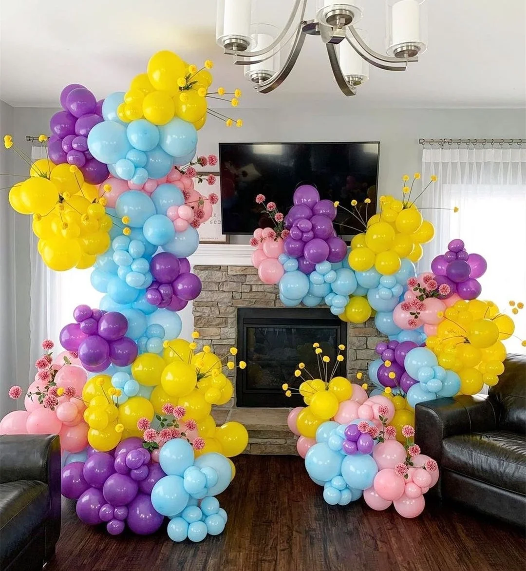 Macaron colorful colors spring theme Balloon Arch Garland kit for girl birthday baby shower Party wedding Anniversary decoration