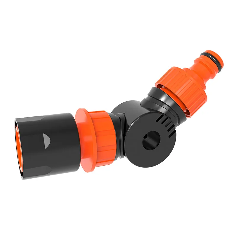 Quick Connector Splitter Degree Free Rotation Hose Fittings Water Tap Splitter Irrigation Water Connector Control Valve