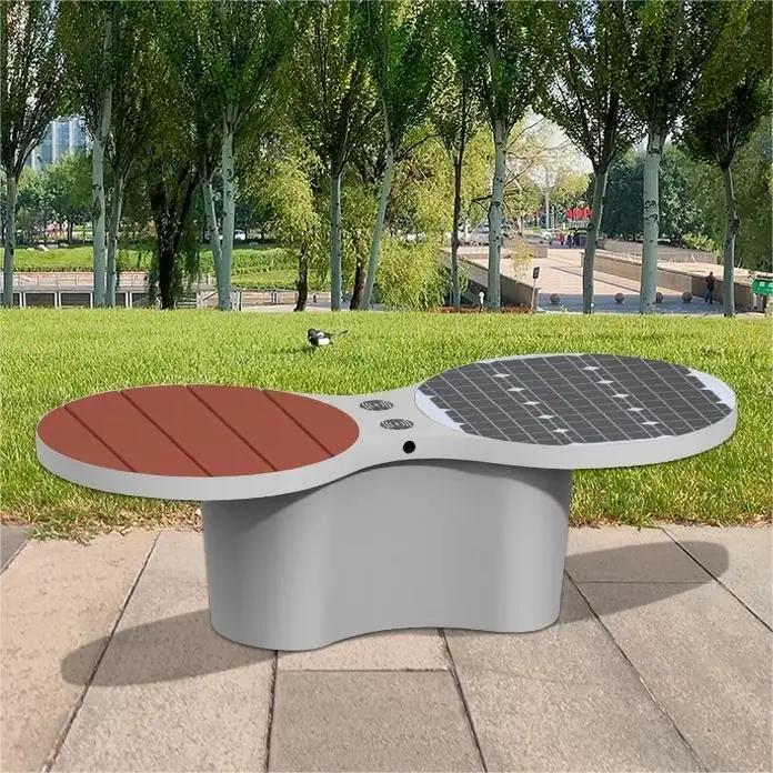 Modern Solar Smart City bench Outdoor high-quality solar street furniture solar charging seats